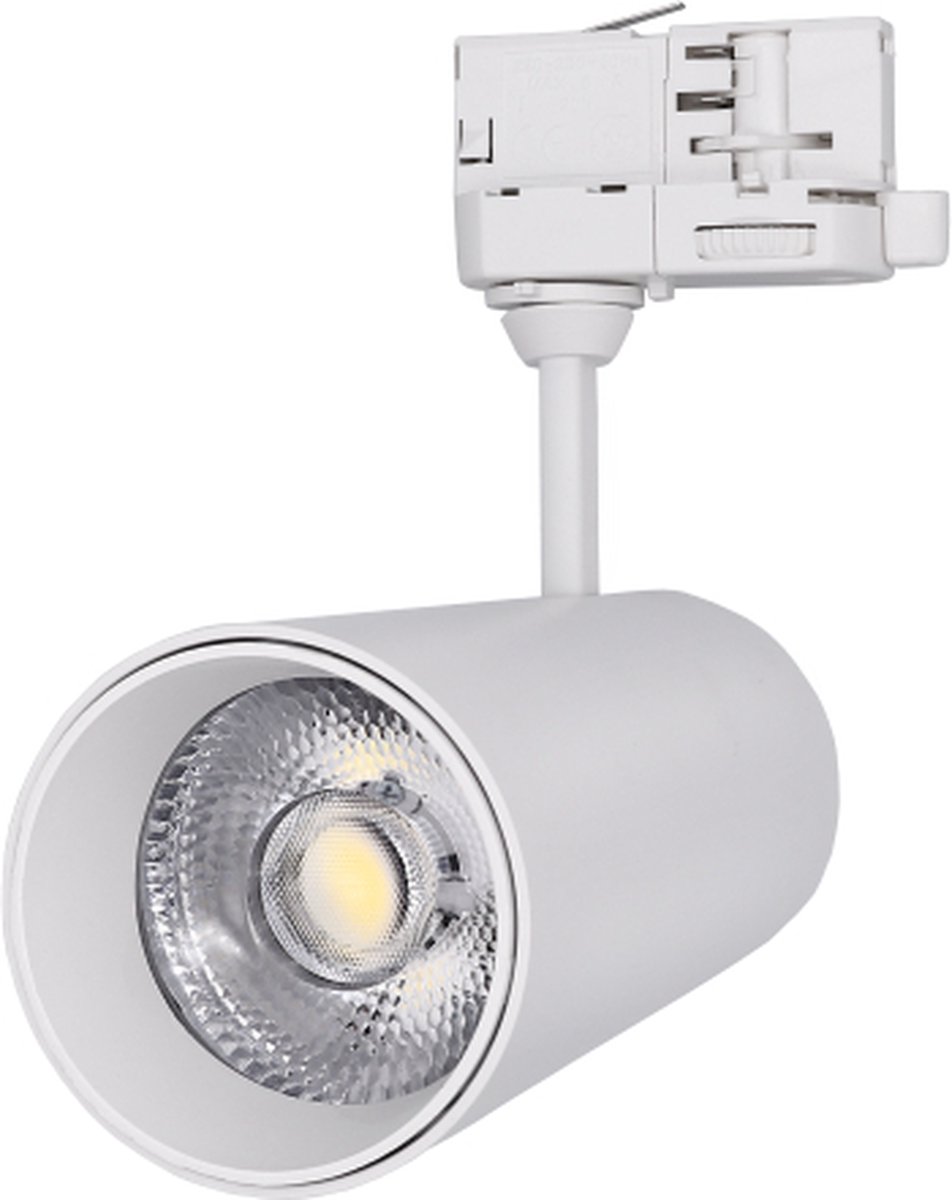 Xtra Warm Led-3 fase-Trackspot-Railverlichting-Spot-15W-2000-3000K-35°-dimbaar-wit