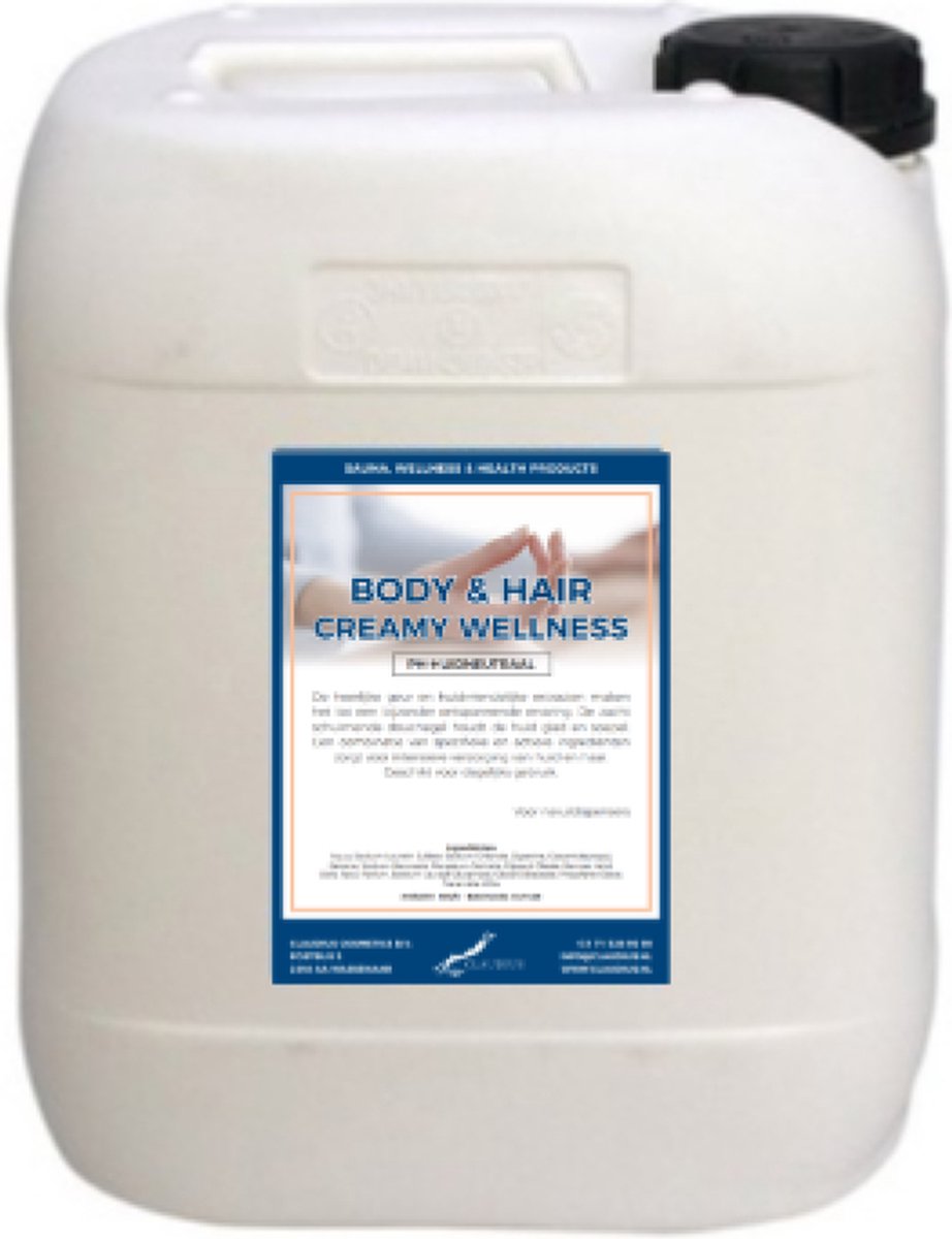 Body & hair Creamy Wellness 10 Liter - navulling - 2 in 1 voor lichaam en haar.