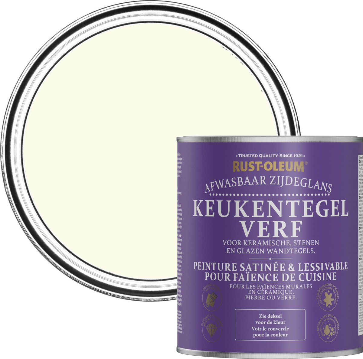 Rust-Oleum Gebroken wit Keukentegelverf Zijdeglans - Zandkoek 750ml