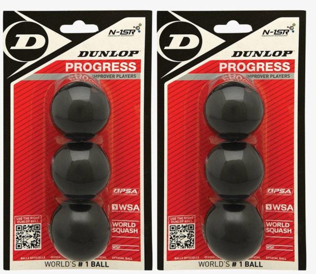 Balle de squash Dunlop un point jaune (Compétition