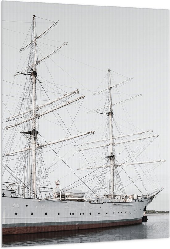 WallClassics - Drapeau - Groot Voilier sur Water Calme - Photo 100x150 cm sur Drapeau Polyester