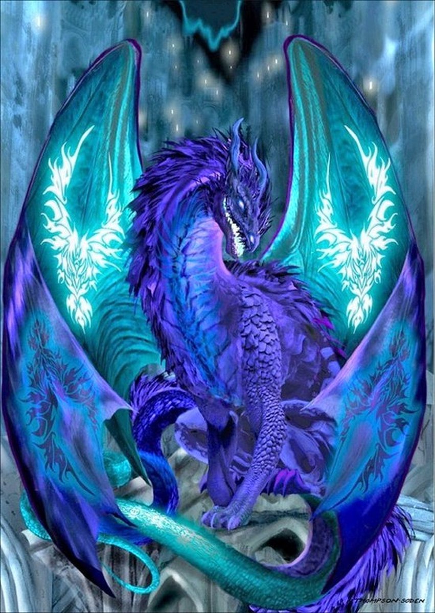 Diamond Painting Draak in de nacht – Hobby Painter