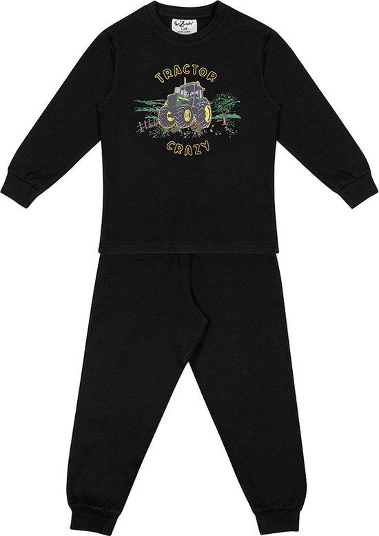 Fun2Wear - Pyjama Tractor Crazy - Zwart - Maat 104 -