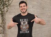 Rick & Rich - BLK SKLL Limited Series 06 van 07 - T-shirt Black Skull - T-shirt Gas Mask - T-shirt Gasmasker - T-shirt met opdruk - Zwart T-shirt - T-shirt Man - Shirt met ronde hals - Zwart T-Shirt Maat XL