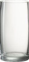 J-Line Vaas Cylinder Glas Transparant Small - Bloemenvaas 22.00 cm hoog