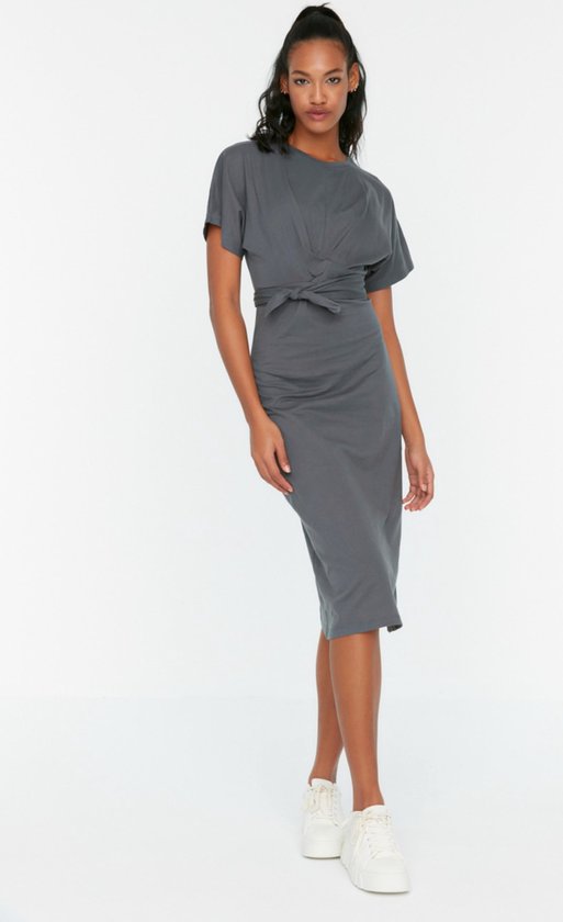 Trendyol Slim Fit Knit Dress Women Midi Bodycon Abito In Maglia