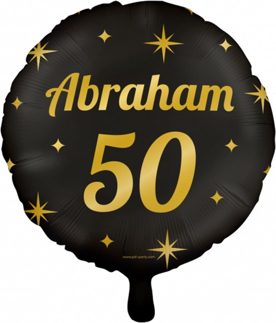 Helium Ballon Abraham 50 jaar Classy 45cm | per stuk