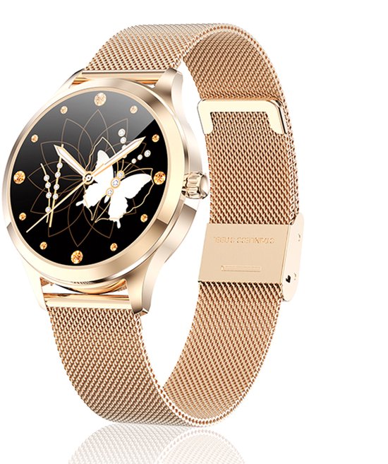 MM Brands Smartwatch - Dames Horloge - Geschikt voor IOS en Android - Activity Tracker - Goud