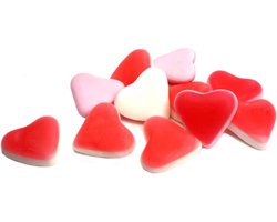 CCI Love Harten - 1 kilo - hartjesnoep - zachte snoep - harten - schepsnoep - love snoep - valentijn - roze witte snoep - kilozakken snoep - candy - love hearts - liefdes hartjes