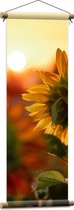 WallClassics - Poster textile - Tournesol vu de dos - 30x90 cm Photo sur textile