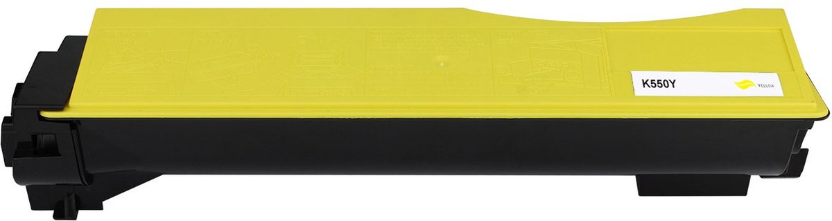 Kyocera TK-550Y - Toner Geel - 6000 pagina's - Huismerk Compatible - Geschikt voor Kyocera FS-C5200DN - K550Y alternatief - Kyocera toner