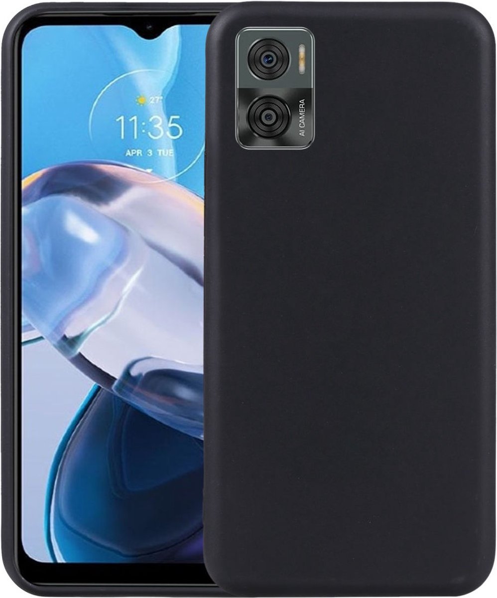 Dun TPU Hoesje Zwart Geschikt voor Motorola Moto E22 / E22i | Back Cover Matte Zwart | Flexibel | Lichtgewicht | Ultra Dun