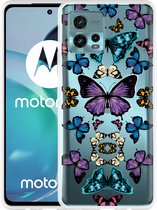 Motorola Moto G72 Hoesje Vlinder Symmetrie - Designed by Cazy