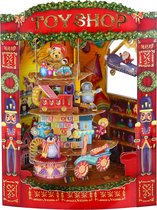 3D Swing Pop-up Kerst Wenskaart met envelop – Toy Shop (Speelgoedwinkel)