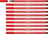 STABILO Pen 68 - Premium Viltstift - Karmijnrood - Doos 10 stuks