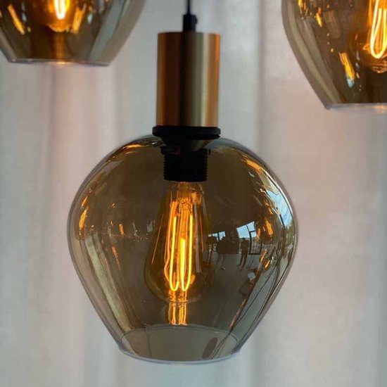 Hanglamp 5-lichts Zwart Metaal Vox