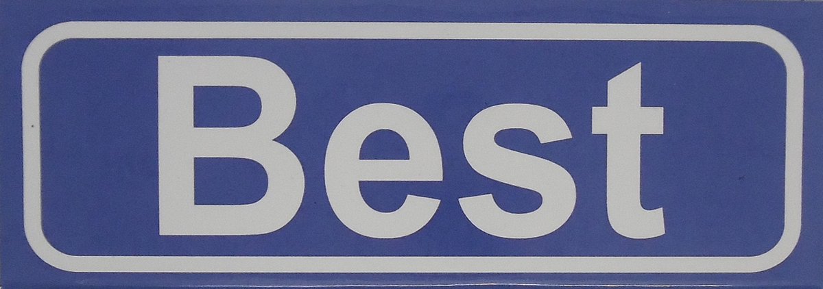 Onbekend Koelkast magneet plaatsnaambord Best. - 11,6 cm breed