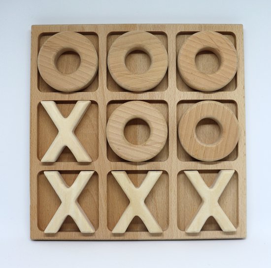 Broertjes toys Houten boter kaas en eieren/Tic Tac Toe/Educatief speelgoed/Montessori speelgoed/Speelgoed voor jongens en meisjes vanaf 3 jaar/Kinderspeelgoed