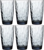 Bormioli Rocco Tumbler drinkglas - 18x - blauw - 470 ml - sap/water/drinkglazen