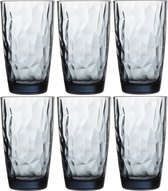 18x Stuks waterglazen/sapglazen blauw 470 ml - Glazen / longdrinkglazen