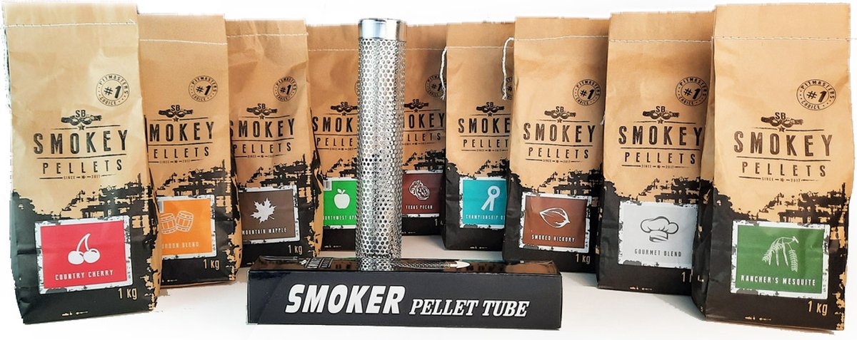 Smokey Bandit Starterpakket Pellet Smoker + 9 Rookpellets van 1kg