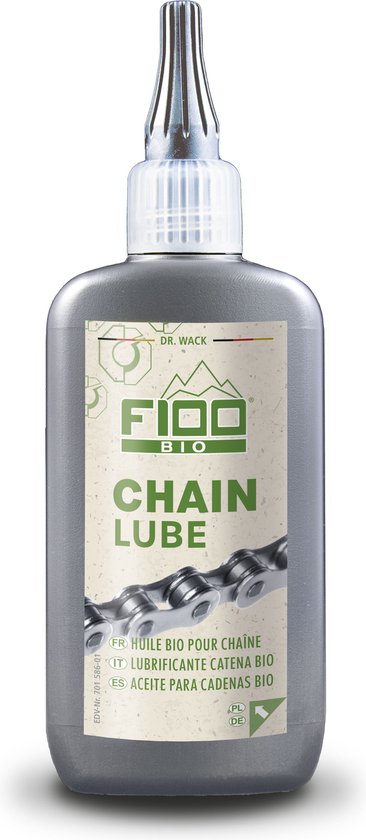 Lubrifiant chaîne Bio DR.WACK F100 lubrifiant chaîne bio - flacon compte-goutte de 100ml