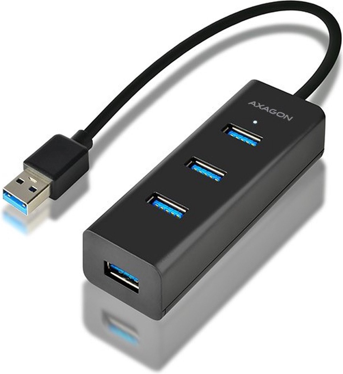 AXAGON HUE-S2B 4x USB3.0 Charging Hub, MicroUSB Charging Connector *USBAM *USBAF *MUSBBF