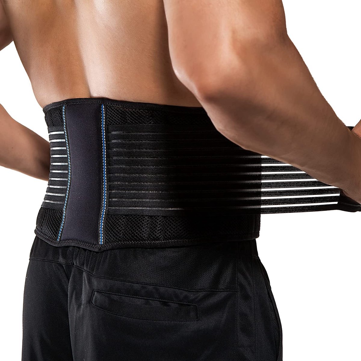 Ceinture de soutien dorsal, ceinture de taille respirante, protège-taille,  protège-taille Velcro pour le soulagement de la douleur sciatique et