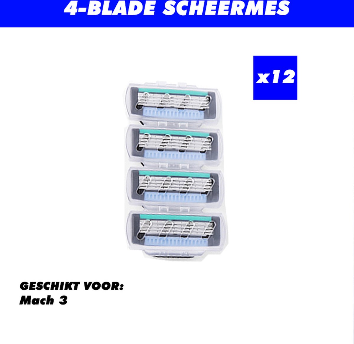 Cosity Blades Universele scheermes Geschikt voor Gillette Mach 3 4 blade 12 stuks