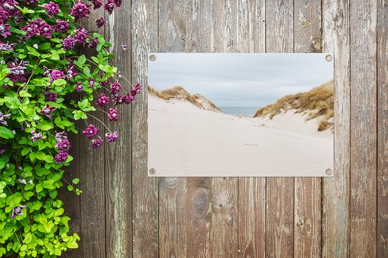 Dunes de sable avec la mer en arrière-plan affiche de jardin 60x40 cm - petit - Toile de jardin / Toile d'extérieur / Peintures pour l'extérieur (décoration de jardin)