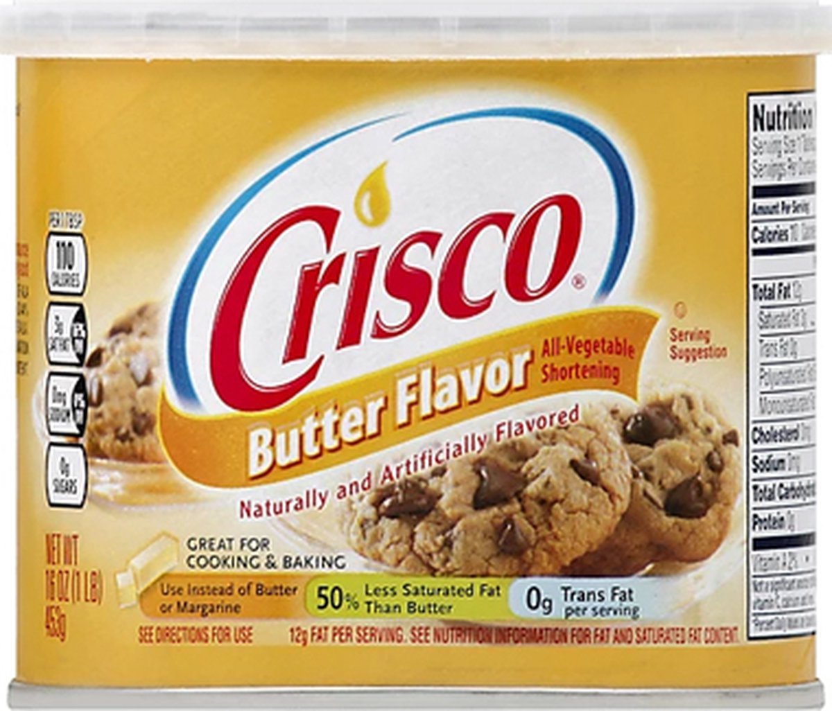 Crisco - Butter Flavor All-Vegetable Shortening - 12x 453g