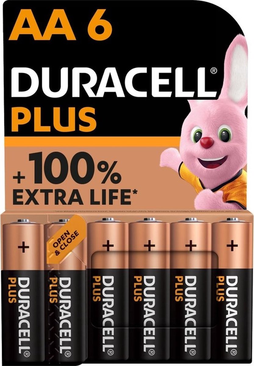Tegenstrijdigheid Aardrijkskunde Bezit Duracell Plus Alkaline AA batterijen - 6 stuks | bol.com