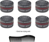 Modus Hair Styling Wax Grey 6 stuks + Styling comb