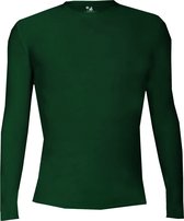 BADGER SPORT - Shirt Met  Lange Mouwen - Pro Compression - Diverse Sporten - Volwassenen - Polyester/Elastaan - Heren - Ronde Hals - Ondershirt - Zweet Afvoerend - Donkergroen - X-Large