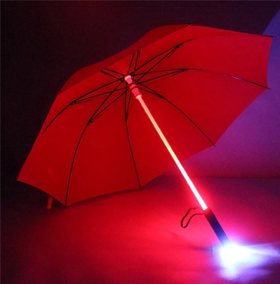 Led Licht Paraplu met geïntegreerde Zaklamp | Gloeiende Paraplu | Led Light  Umbrella |... | bol.com