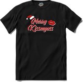 Merry kissmyass - T-Shirt - Meisjes - Zwart - Maat 12 jaar