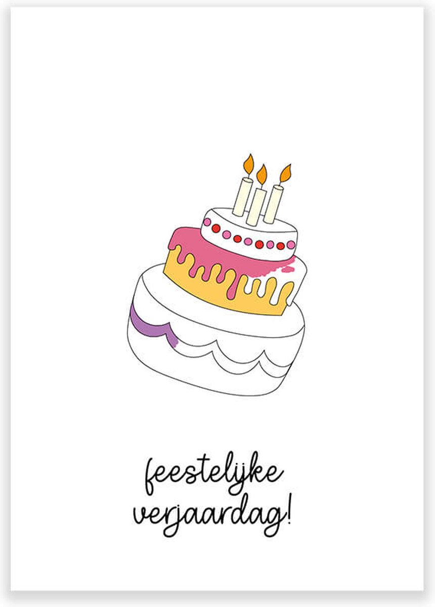 Wenskaarten 5x “Gefeliciteerd”