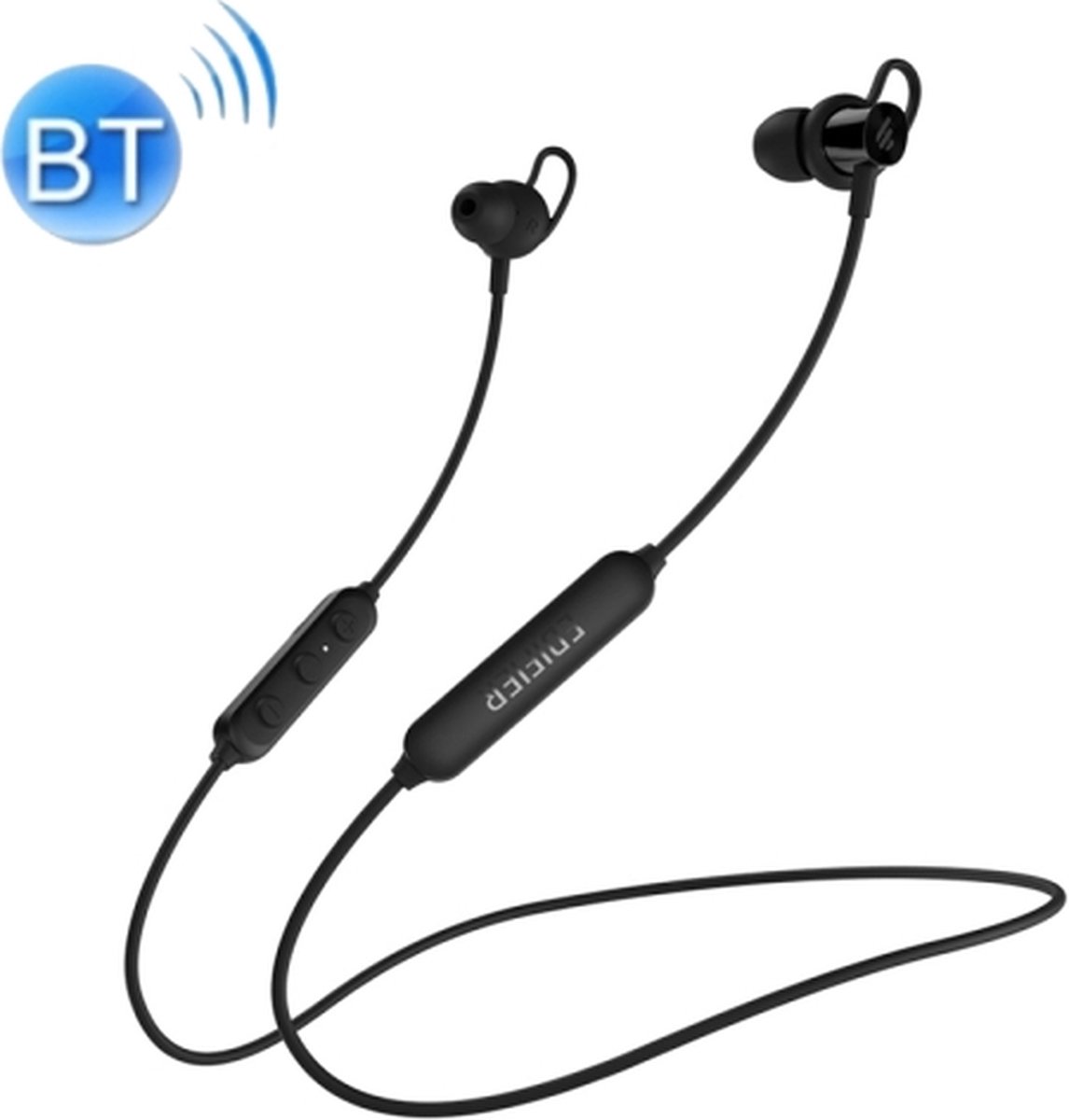 Edifier W200BT Classic Edition Sports Waterproof Hanging Neck Draadloze Bluetooth-oortelefoon met lange batterijduur (zwart)