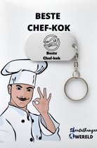 Beste Chefkok Sleutelhanger inclusief kaart – Chefkok cadeau – beste Chefkok- Leuk kado voor je Chefkok om te geven - 2.9 x 5.4CM