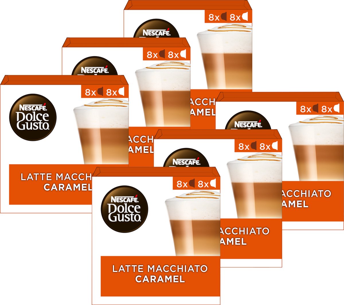 NESCAFÉ Dolce Gusto Latte Macchiato Caramel - 6 boîtes de 16 capsules |  bol.com