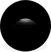 WallCircle - Wandcirkel - Muurcirkel - American Football op een zwarte achtergrond - zwart wit - Aluminium - Dibond - ⌀ 30 cm - Binnen en Buiten