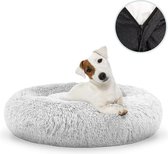 Behave Hondenmand Deluxe - Maat L - 70 cm - Hondenkussen - Hondenbed - Donutmand - Wasbaar - Fluffy - Donut - Grijs
