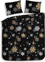 Premium luxe flanel dekbedovertrek Flakes | lits-jumeaux (240x200/220) | warm en hoogwaardig | ideaal tegen de kou | inclusief 1 kussenslopen