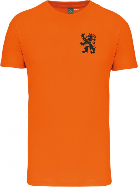 T-shirt Holland Leeuw Klein Zwart | Oranje Shirt | Koningsdag Kleding | Oranje | maat XL