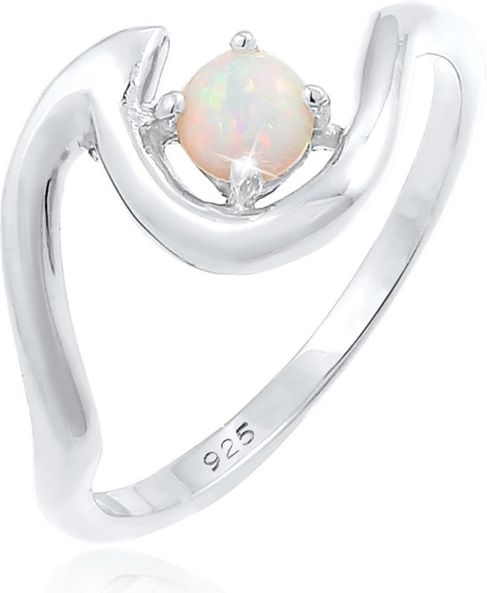 Elli Bracciale Armreif Bangle Synthetischer Opal Trend 925 Silber