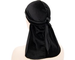 Durag - Velvet - Waves - Velvet Durag - Premium - Silky - Haardeksel - Hoofddoek - ZWART