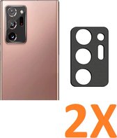 Camera Lens Glass Protector Gehard Glas beschermer - Zwart - 2X - Geschikt voor: Samsung Note 20 Ultra