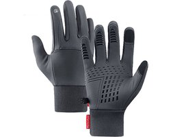 Unisex Winter Handschoenen Touchscreen | Fietshandschoenen Heren/Dames Winddicht en Waterproof | Grijs Maat XL