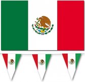 Bellatio Decorations - Vlaggen versiering - Mexico - Vlag 90 x 150 cm en vlaggenlijn 3.5m