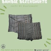 Boxers en Bamboe green-goose ® | 2 pièces | Taille S | Chauve souris | Durable | Stretch | Respirant et thermorégulant